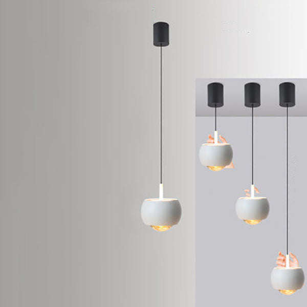Lustre LED Rond Luxueux Nordic Light avec Hauteur Réglable 