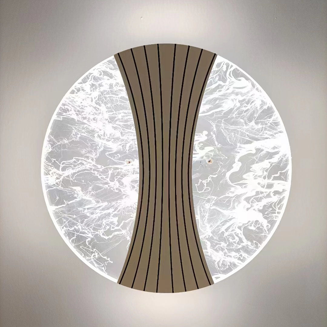 Moderne minimalistische runde Diamant-Hardware Acryl LED Wandleuchte Lampe für Schlafzimmer 