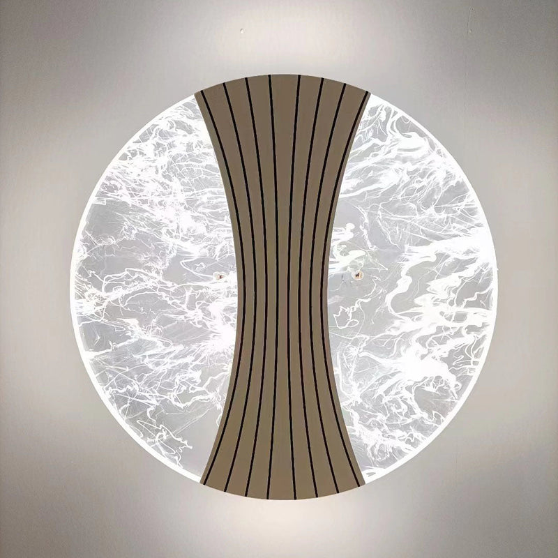 Applique Murale LED en Acrylique avec Matériel en Diamant Rond Minimaliste Moderne pour Chambre 