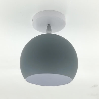 Nordic Macaron Dome 1-Light Semi-Flush Mount Ceiling Light