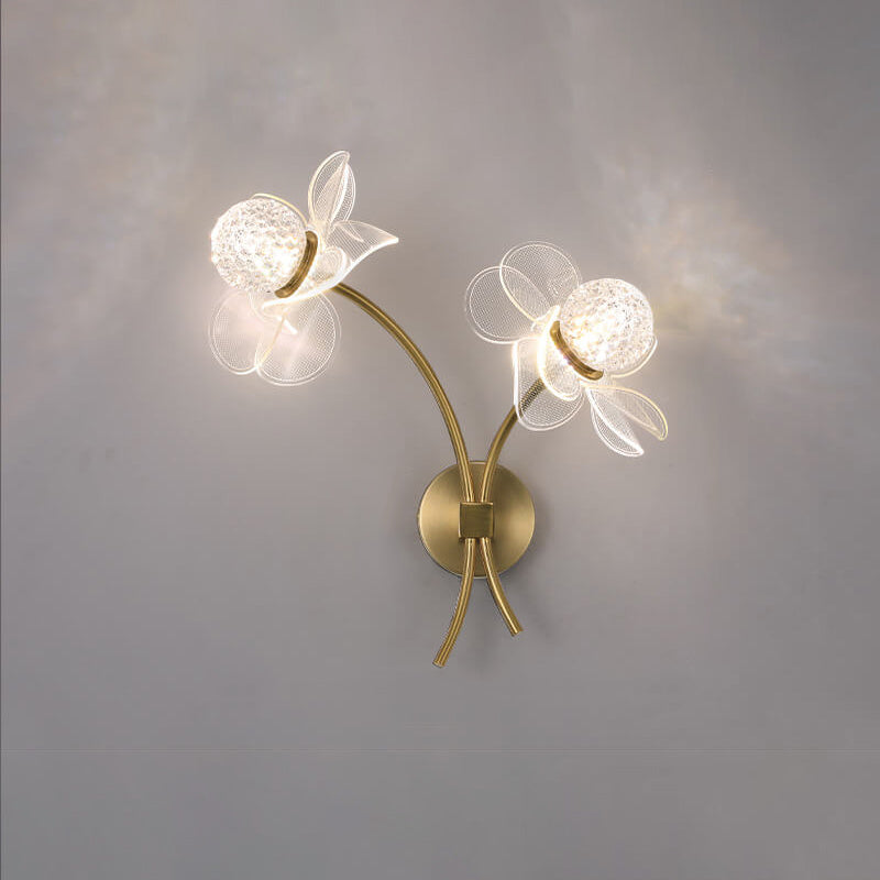 European Creative Lotus Flowers  Acrylic LED Wall Sconce Lamp