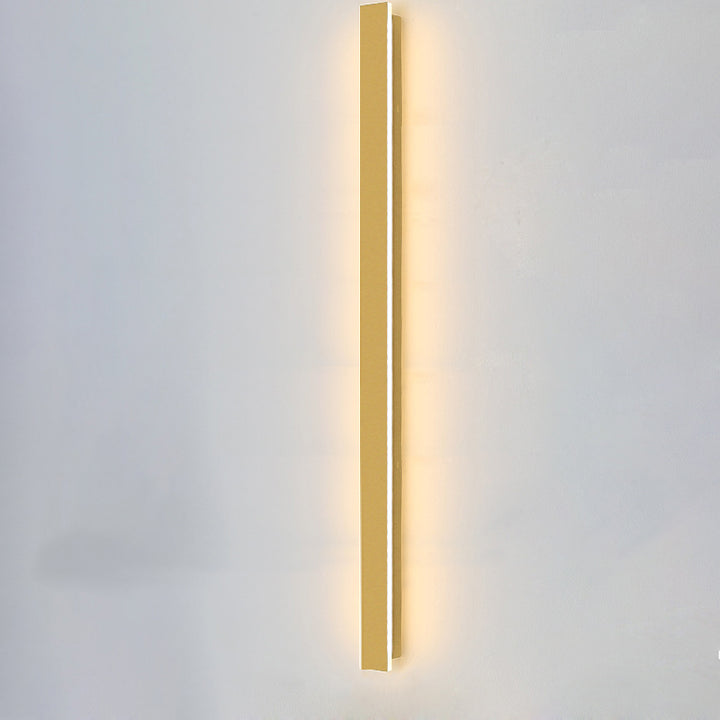 Applique murale LED étanche en fer acrylique, moderne et Simple, longue bande dorée, pour l&
