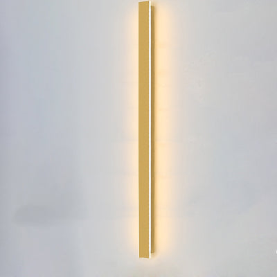 Outdoor Modern Simple Gold Long Strip Acrylic Iron Waterproof LED Wall Sconce Lamp