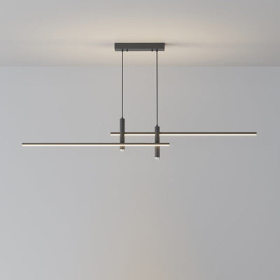 Modern Minimalist Geometric Line Combination LED Island Light Chandelier For Dining Room