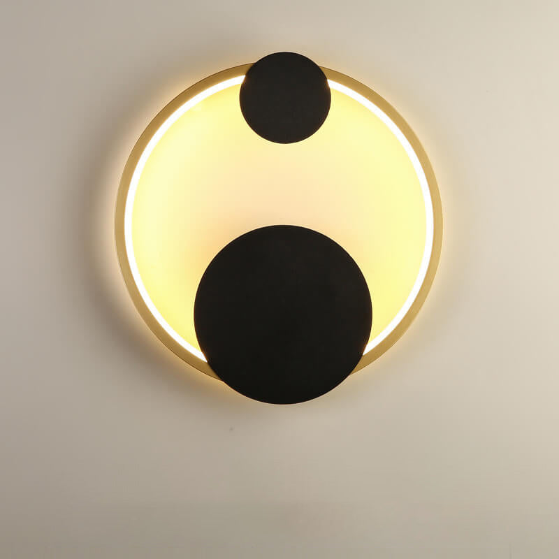 Modern Minimalist Oval Round Ring LED Wall Sconce Lamp