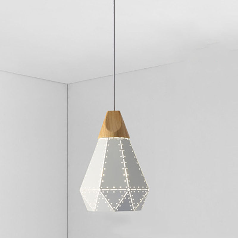 Nordic Geometry Macaron Solid Color Iron 1-Light Pendant Light