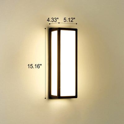 Modern Creative Geometry Aluminum Outdoor Waterproof LED Wall Sconce Lamp