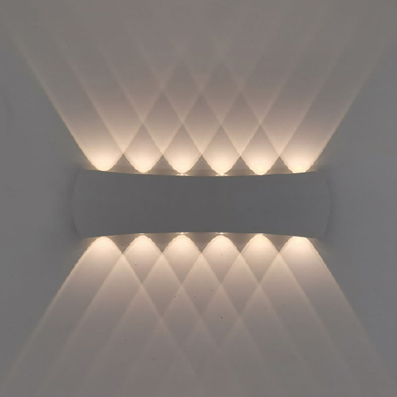 Simple Creative Arc Rectangular LED Outdoor Waterproof Wall Sconce Lamp