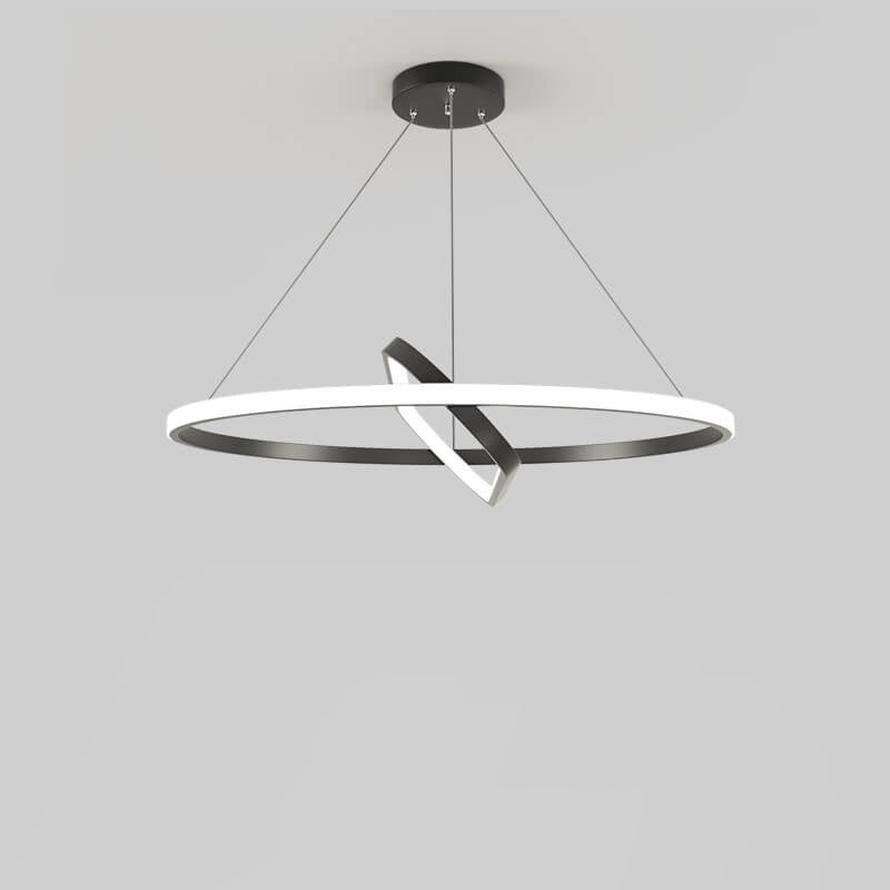 Italienische minimalistische Kreisgeometrie-Insellicht-LED-Kronleuchter 