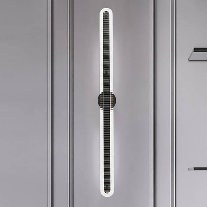 Lámpara Aplique de Pared LED de Vidrio y Cobre de Tira Larga de Lujo Moderno 