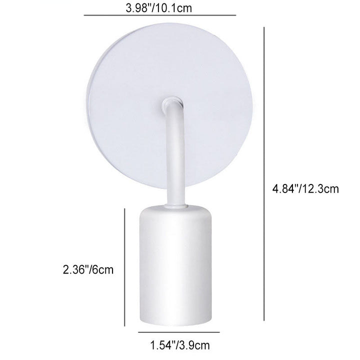 Lámpara Aplique de Pared de 1 Luz de Madera Curvada de Hierro de Simplicidad Moderna para Dormitorio 