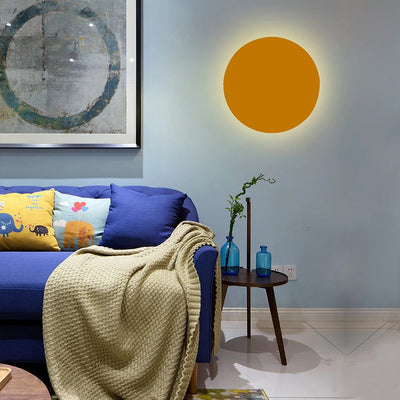 Modern Minimalist Colorful Round Iron LED Wall Sconce Lamp