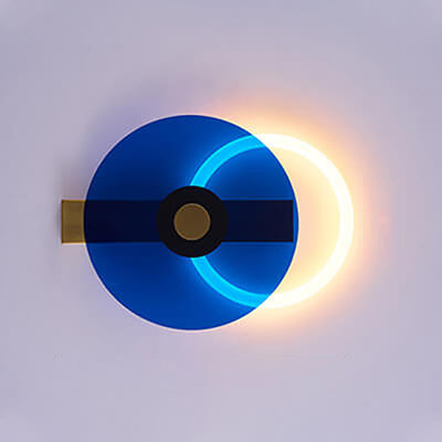 Modern Colored Luminous Acrylic Round LED Wall Sconce Lamp