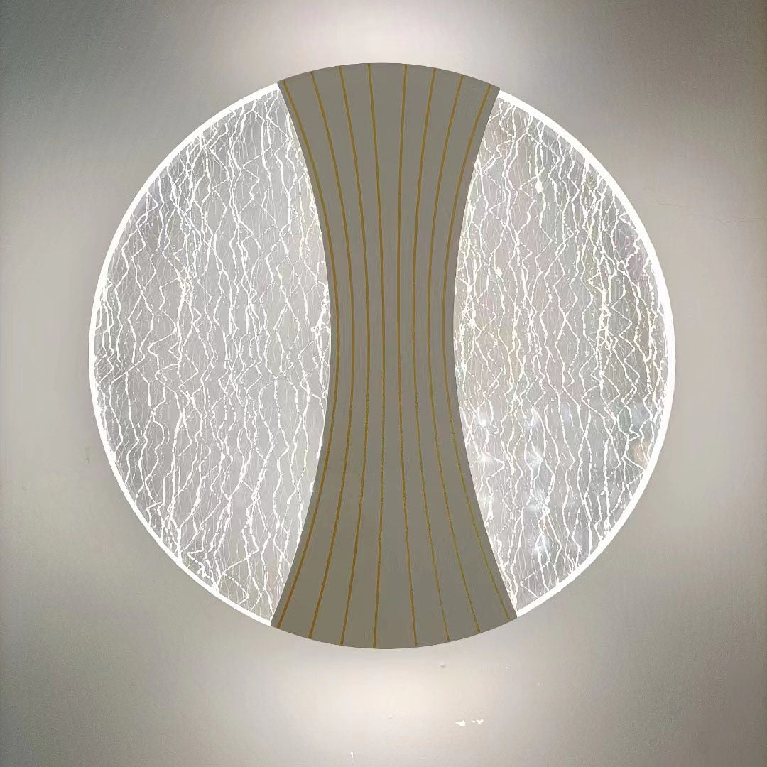 Moderne minimalistische runde Diamant-Hardware Acryl LED Wandleuchte Lampe für Schlafzimmer 