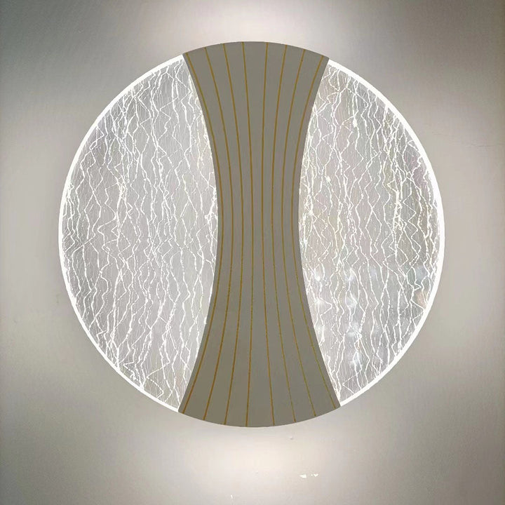 Moderne minimalistische runde Diamant-Hardware Acryl LED Wandleuchte Lampe für Schlafzimmer 