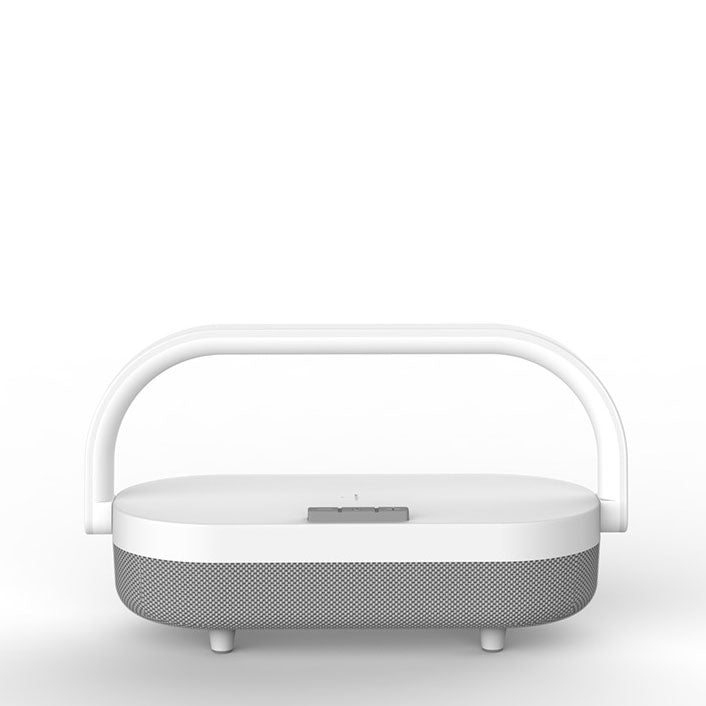 Moderne minimalistische kabellose Induktions-Bluetooth-Lade-USB-LED-Tischlampe für das Schlafzimmer 