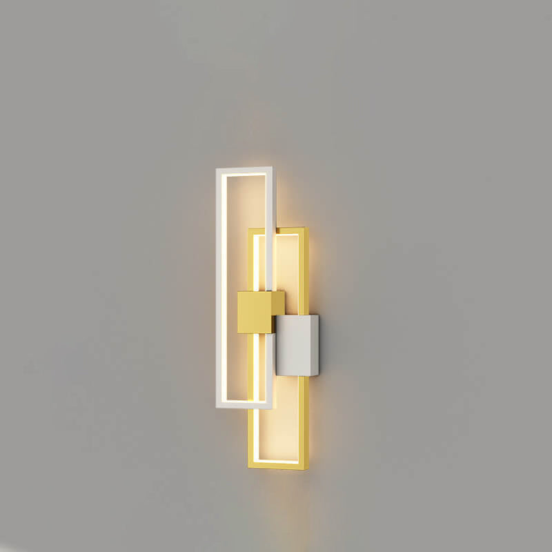 Minimalistischer kreativer quadratischer Rahmen aus Eisen und Silikon LED Wandleuchte 