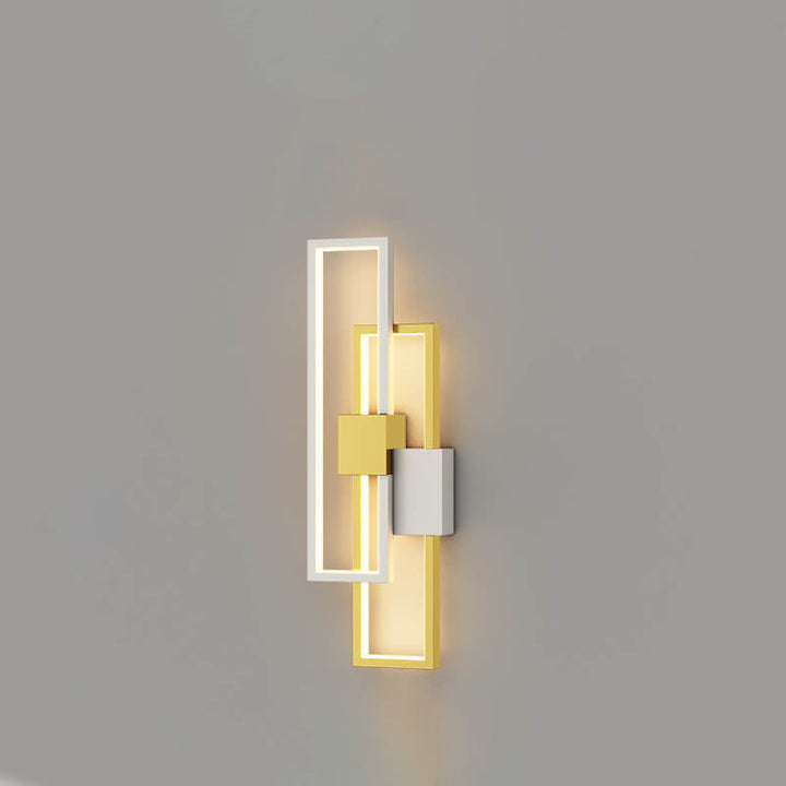 Minimalistischer kreativer quadratischer Rahmen aus Eisen und Silikon LED Wandleuchte 