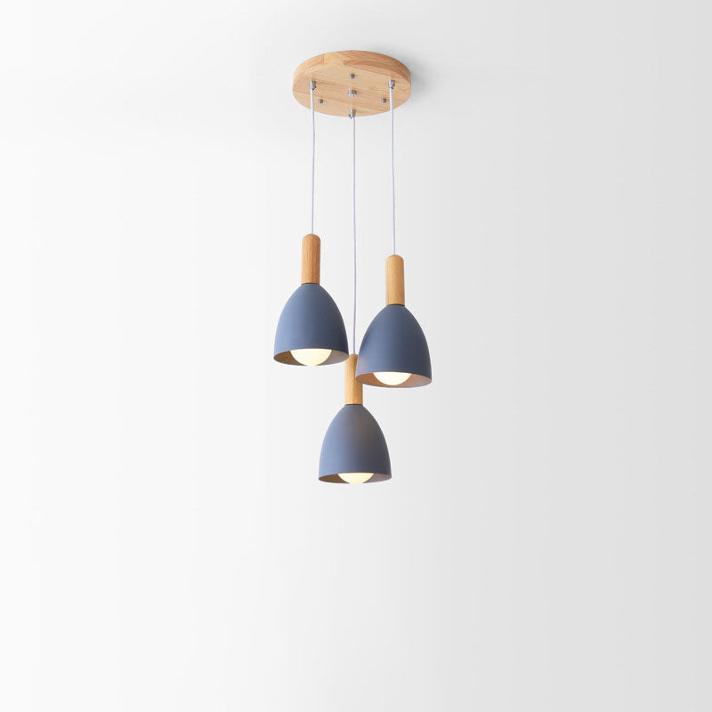 Nordic Minimalist Macaron Solid Color 1/3-Light Chandelier