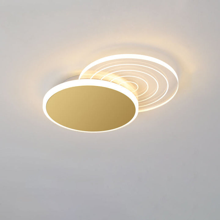 Conception géométrique simple et créative de superposition de lumière LED encastrée 