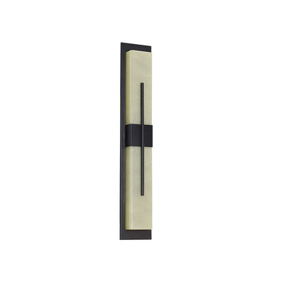 Outdoor Minimalist Rectangular Stainless Steel Acrylic LED Waterproof Wall Sconce Lamp