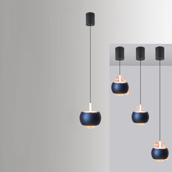 Lustre LED Rond Luxueux Nordic Light avec Hauteur Réglable 