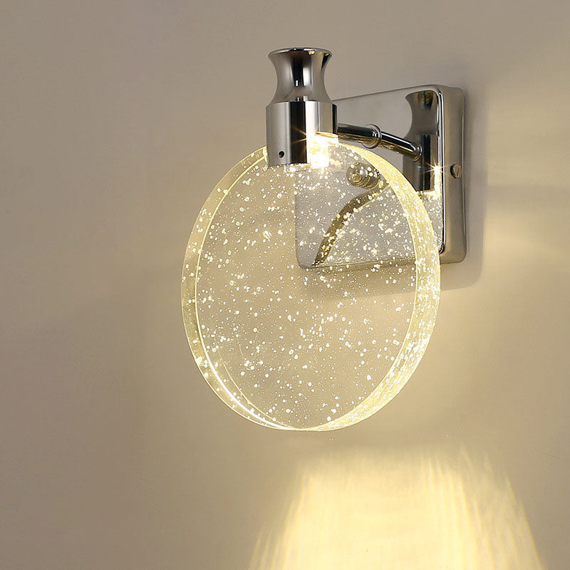 Moderne Luxus Runde Blasen Kristall Aluminium Eisen LED Wandleuchte für Wohnzimmer 