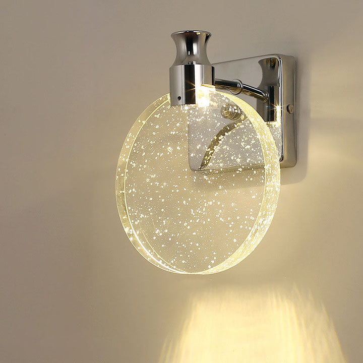 Moderne Luxus Runde Blasen Kristall Aluminium Eisen LED Wandleuchte für Wohnzimmer 