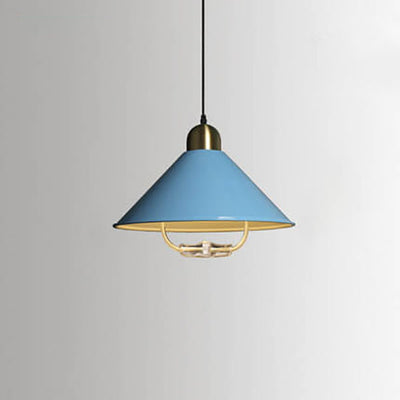 Modern Macaron Cone Shade LED Telescoping Pendant Light