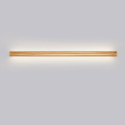 Japanese Wabi-sabi Modern Linear Wood LED Wall Sconce Lamp