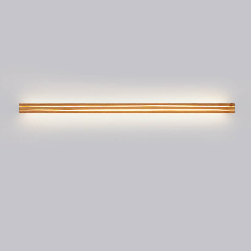 Japanese Wabi-sabi Modern Linear Wood LED Wall Sconce Lamp