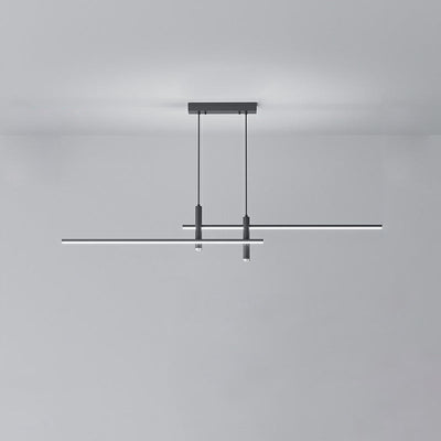 Modern Minimalist Geometric Line Combination LED Island Light Chandelier For Dining Room