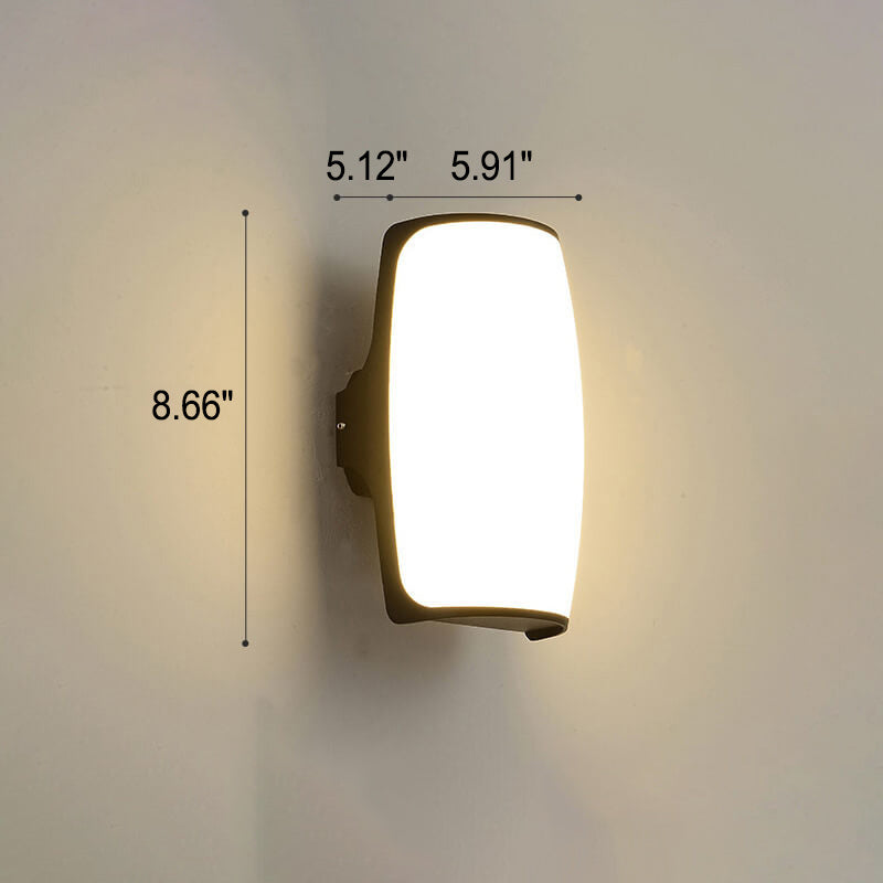 مصباح شرفة LED مقاوم للماء من الألومنيوم بتصميم هندسي عصري وإبداعي 