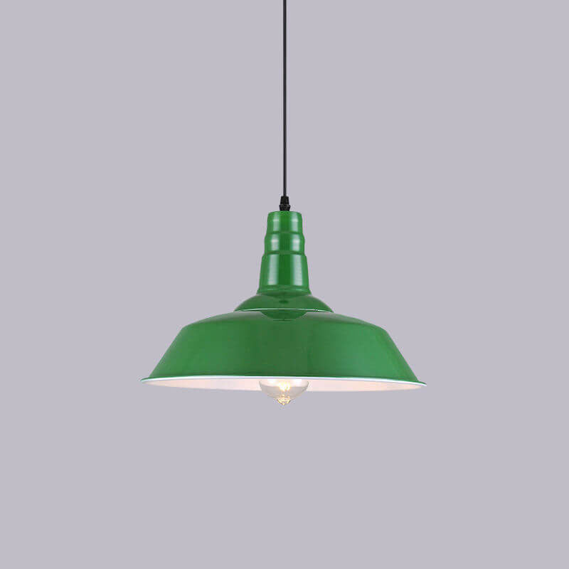 Industrielle Vintage Green Iron Dome Cone 1-Licht-Pendelleuchte 