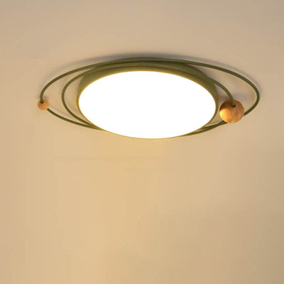 Nordic Creative Round Iron Ring LED Flush Mount Ceiling Light