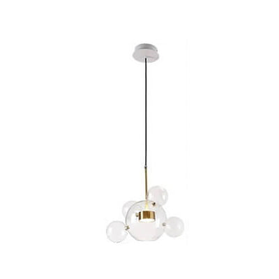 Modern Atom Mickey Head Bubble Glass Ball 1-Light LED Pendant Light