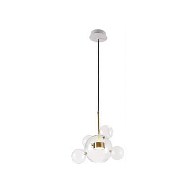 Modern Atom Mickey Head Bubble Glass Ball 1-Light LED Pendant Light