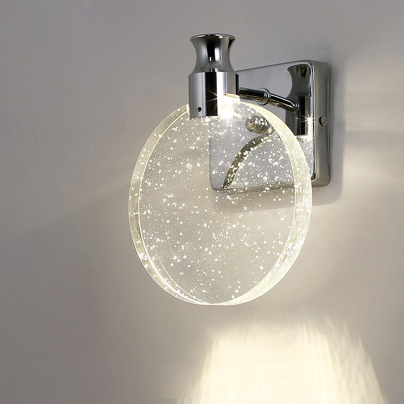 Moderne Luxus Runde Blasen Kristall Aluminium Eisen LED Wandleuchte für Wohnzimmer 