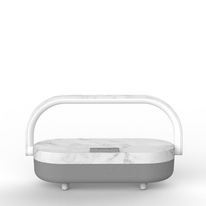 Moderne minimalistische kabellose Induktions-Bluetooth-Lade-USB-LED-Tischlampe für das Schlafzimmer 