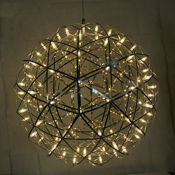 Contemporary Creative Globe Iron 12 Light LED Firework Pendant Light For Living Room