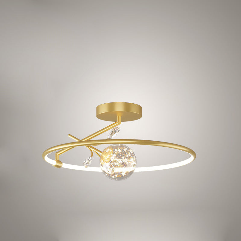 Moderne Art Deco Eisen Geometrische Ring Stern LED Anhänger Licht Für Wohnzimmer 