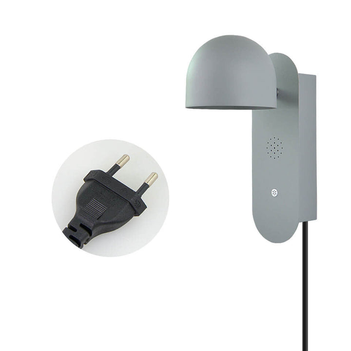 Lampe murale LED en acrylique avec contrôle vocal et tête ronde de couleur unie moderne 