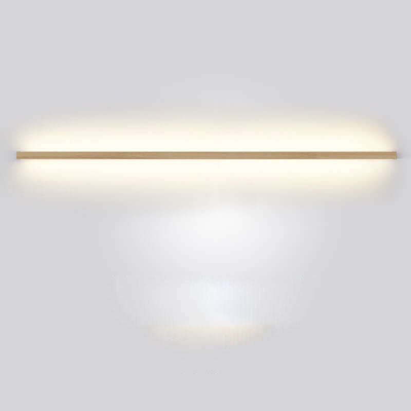 Japanese Simple Solid Wood Strip LED Wall Sconce Lamp