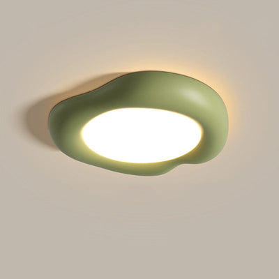 Modern Minimalist Apple Shape Solid Color LED Flush Mount Ceiling Light