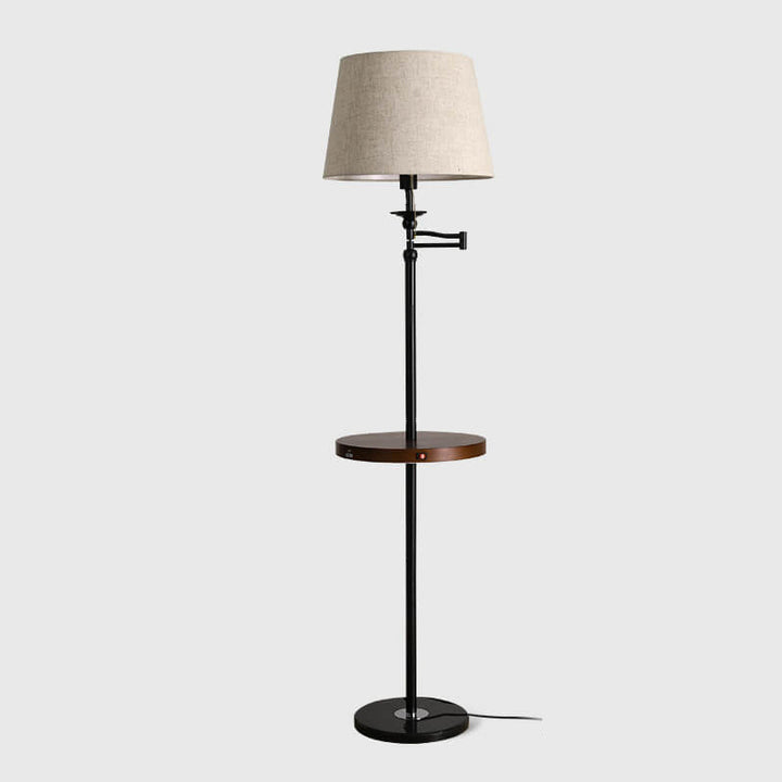Lámpara de Mesa de Pie Recargable Inalámbrica USB de Tela Cónica Minimalista de 1 Luz 