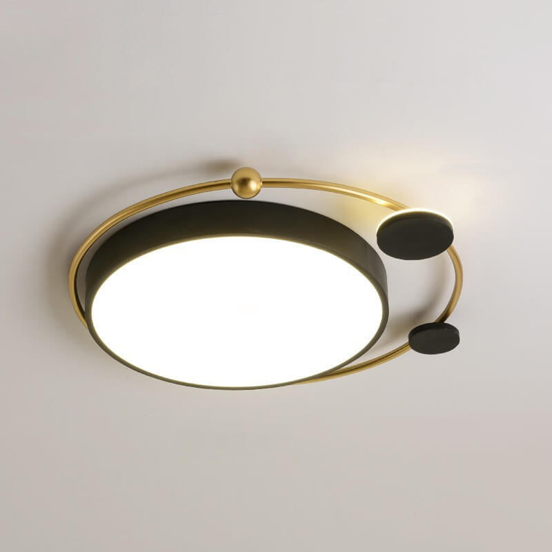 Moderne Luxus Eisen Kreis Ring Acryl Schirm LED Deckenleuchte für Wohnzimmer 