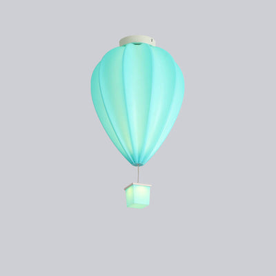 Cartoon Creative PE Hot Air Balloon LED Semi-Flush Mount Ceiling Light