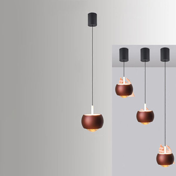 Lustre LED Rond Luxueux Nordic Light avec Hauteur Réglable 