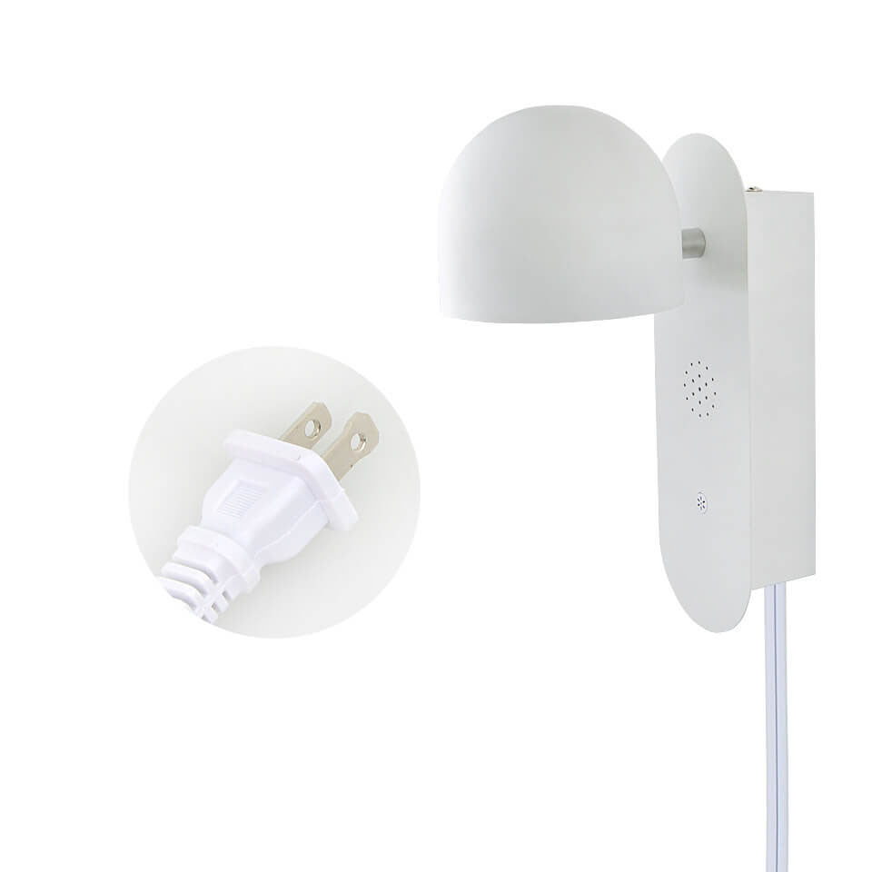 Lampe murale LED en acrylique avec contrôle vocal et tête ronde de couleur unie moderne 