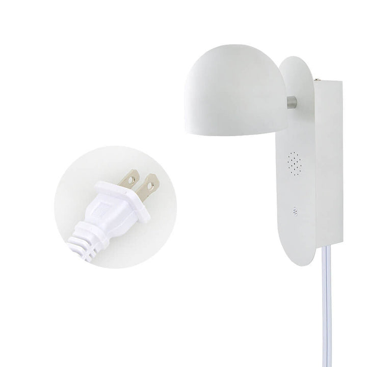 Lampe murale LED en acrylique avec contrôle vocal et tête ronde de couleur unie moderne 